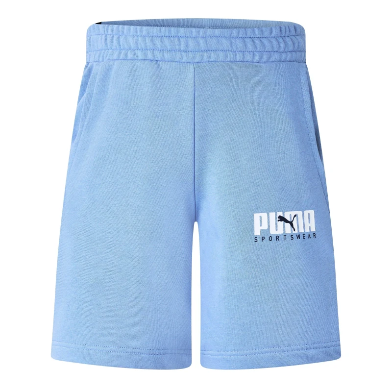 Image of Puma Key Graphic Sweat Short 8 Jogger Mens Fleece Shorts XS Blue 47301019310