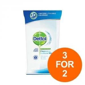 image of Dettol Antibacterial Surface Cleaning Wipes Ref 3007228 84 Wipes 3 for