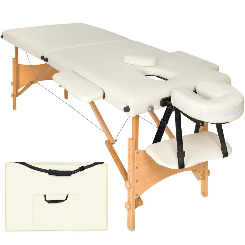 Image of tectake Massage Table Freddi in Beige Beige Unisex