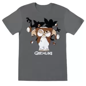 image of Gremlins Mens Ball T-Shirt (XXL) (Charcoal Grey)