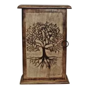 Image of Geko Tree of Life Hand Carved Key Box