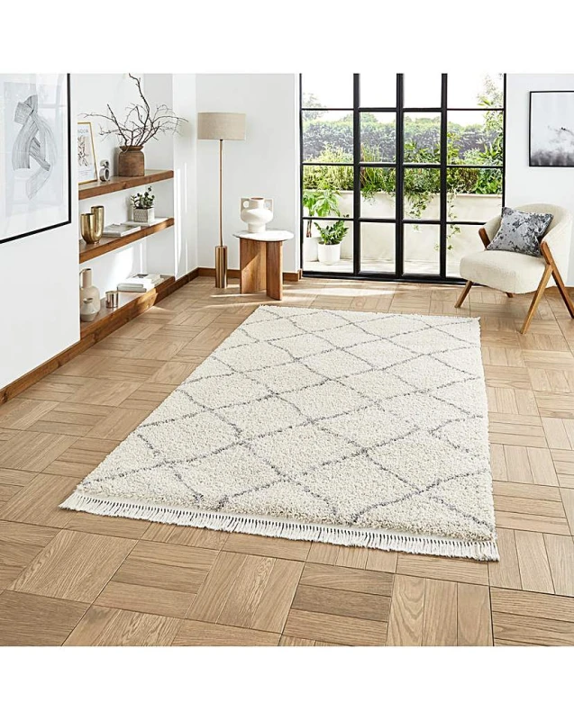 Image of Think Rugs Think Rugs Boho Berber Rug Cream - Think Rugs - Size: 80X150 Cream 80X150 MP65709