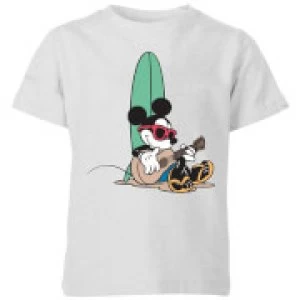 Image of Disney Mickey Mouse Surf And Chill Kids T-Shirt - Grey - 11-12 Years