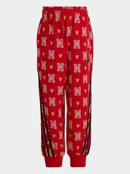 Image of adidas X Disney Mickey Mouse Joggers, Red, Size 18-24 Months