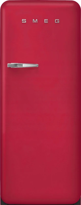 Image of Smeg 50s Style Retro Right Hand Hinge FAB28RDRB6 153cm Small Fridge with Ice Box - Ruby - C Rated