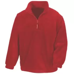 Image of Result Unlined Active 1/4 Zip Anti-Pilling Fleece Top (L) (Red)