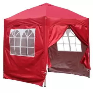 Image of Birchtree Pop Up Waterproof Gazebo 2X2M - Red