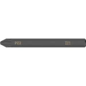 Image of Wera 855 S Pozi Screwdriver Bit for Hand Impact Drivers PZ2 70mm Pack of 1