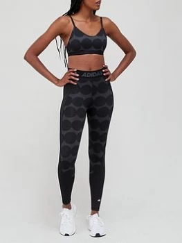 Image of adidas Marimekko Tech-Fit Aeroready Leggings - Black Size M Women