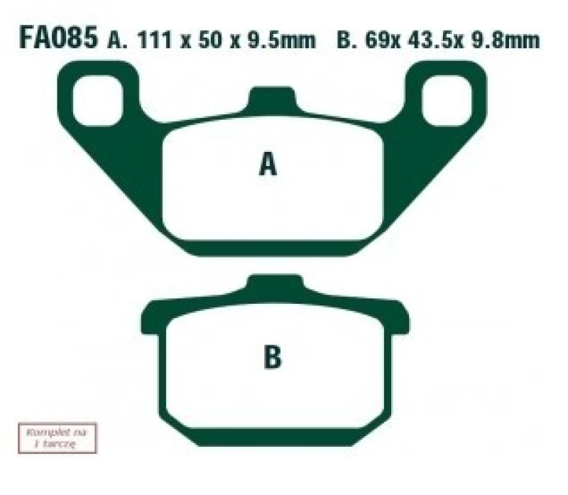 Image of EBC Brakes FA085 Brake pad set Brake Pad Set,disc brake (402)