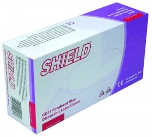 Image of Shield Blue Pp Latex Gloves L Pk100