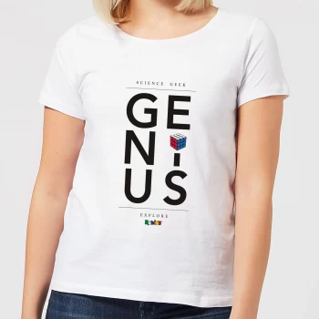 Image of Genius Rubik's White Womens T-Shirt - White - L