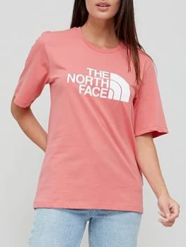 Image of The North Face Boyfriend Easy T-Shirt - Rose, Rose, Size L, Women