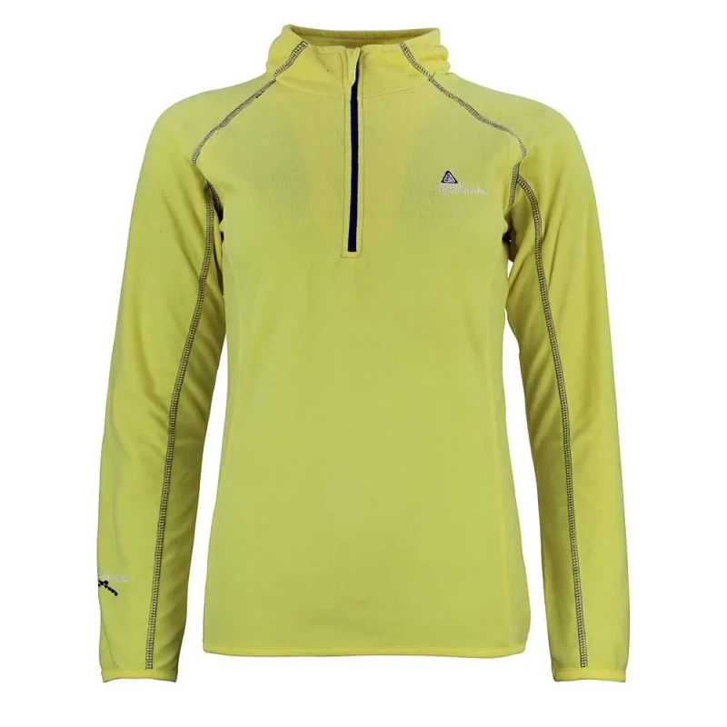 Image of Peak Mountain Micro fleece half zip sweatshirt for girls Peak Mountain Fafine Jaune Female 8 ans FAFINE/AF/1-JAUNE