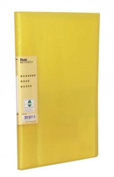 image of Pentel Recycology Vivid A4 Display Book 30Pocket Yellow PK10