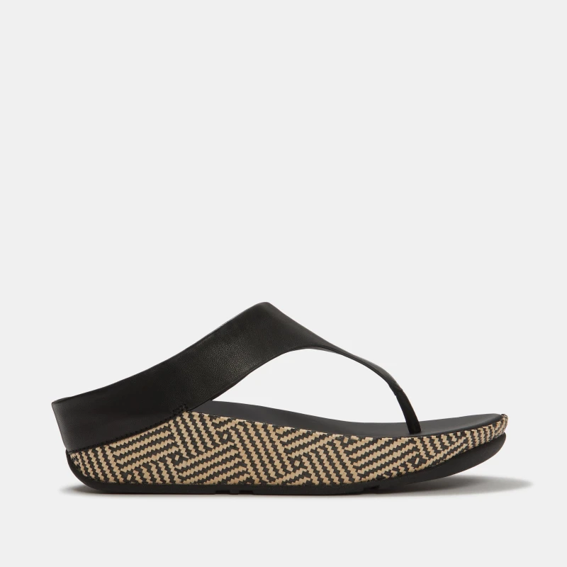 Image of Fitflop Fitflop Lulu G Weave Ld62 Leather Black female 4 (37)