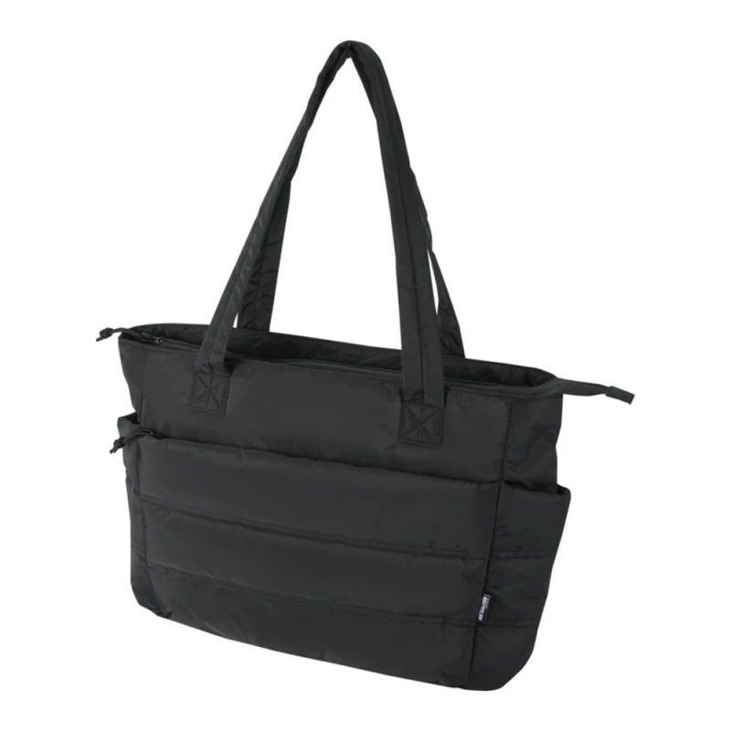Image of Floso Womens Plain Puffer 18L Tote Bag in Black Female One Size