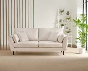 Image of Ida 3 Seater Soft Velvet Upholstered Sofa With Scatter Cushions And Birch Wood Frame