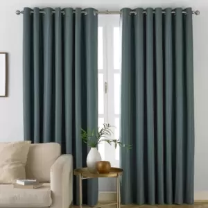 Image of Moon Premium Thermal Blackout Eyelet Curtains Mineral, Mineral / 168 x 137cm