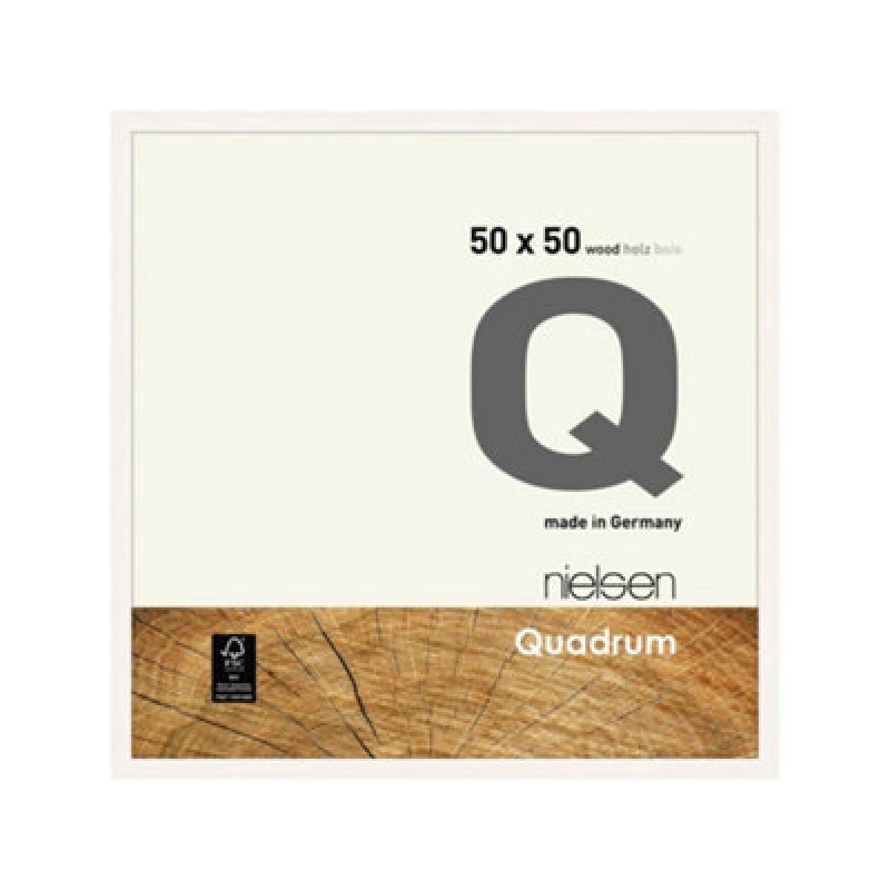 Image of Nielsen Quadrum 50 X 50Cm White Wooden Picture Frame