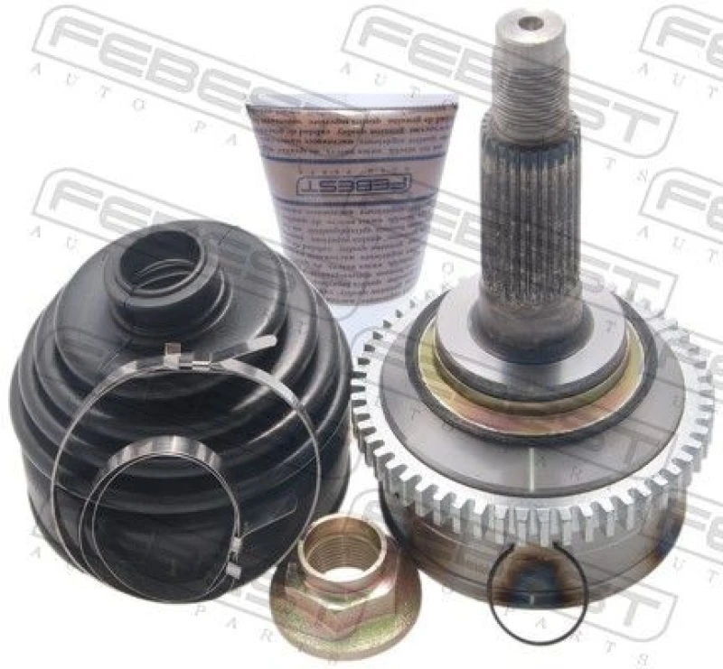 Image of FEBEST 2210-016A54 CV Joint Front Axle, with ABS sensor ring Joint Kit,drive shaft (5)