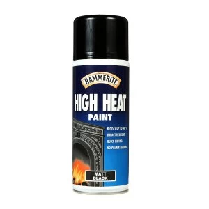 image of Hammerite Hammerrite High Heat Matt Black 400ml