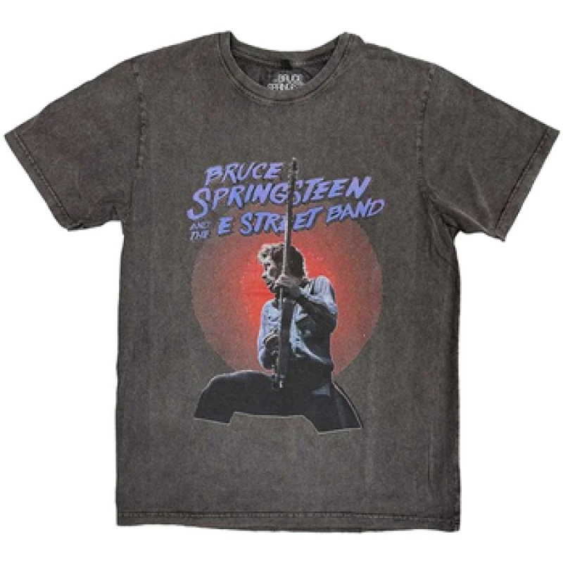 Image of Bruce Springsteen Mens Live Photo T-Shirt in Charcoal Size: Medium Charcoal Male M