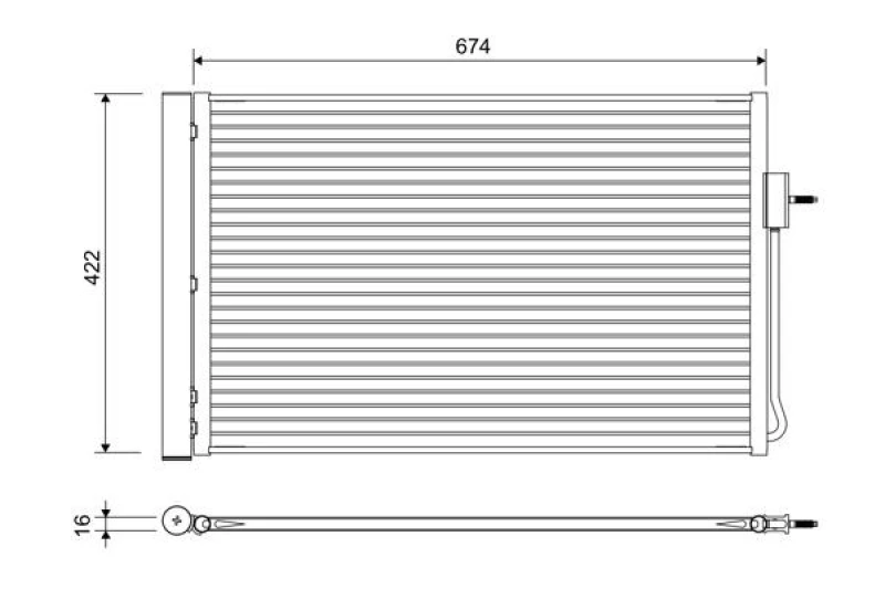 Image of Air conditioning condenser VALEO 822662