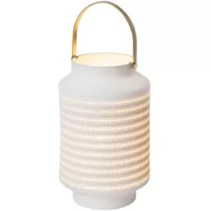 image of Lucide JAMILA - Table Lamp - Ø15.5cm- 1xE14 - White