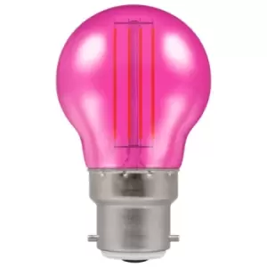 image of Crompton Lamps LED Golfball 4.5W B22 Harlequin IP65 Pink Translucent