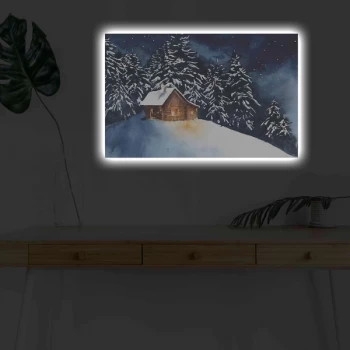Image of 4570KARDACT - 012 Multicolor Decorative LED Lighted Canvas Painting