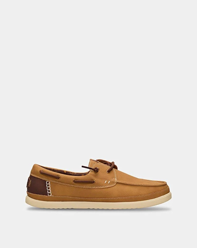 Image of HEYDUDE HeyDude Harbor Low Classic Shoe Brown - HEYDUDE - Size: 7 Brown Male 7 HE23101