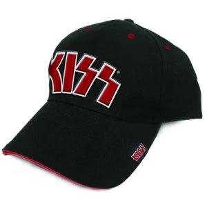 Image of KISS - Red on White Logo Baseball Cap