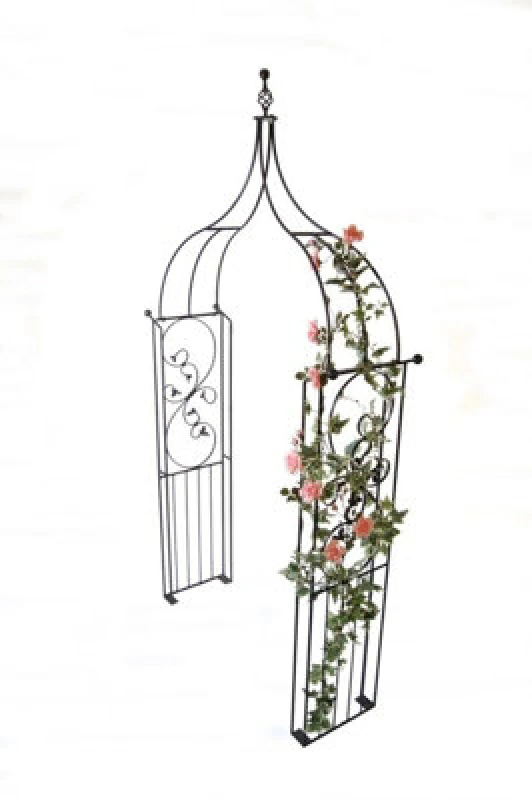 Image of Poppy Forge Imperial Ogee Arch (Including Ground Spikes) Bare Metal/ready To Rust - Steel - L43.2 X W137.2 X H284.5 Cm