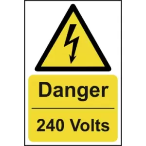 Image of Danger 240 volts - Sign - PVC (200 x 300mm)