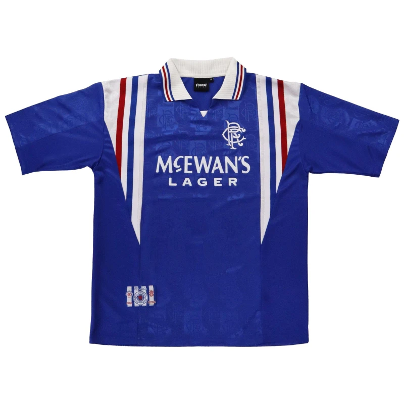 Image of Team Mens Rangers Home Shirt 96/97 Blue/White male Small