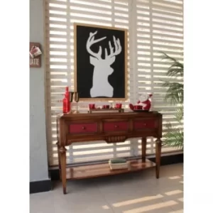 Image of Black Deer XL Brown Black Decorative Wooden Wall Accessory