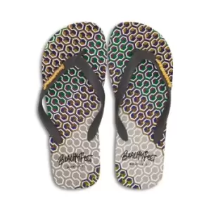 Image of BeachyFeet Mens Dreamers Flip Flops (7 UK-8 UK) (Grey/White)