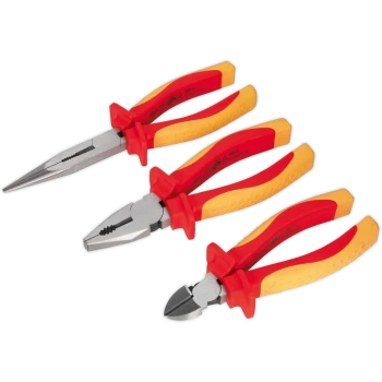 Image of Sealey 3 Piece VDE Insulated Plier Set