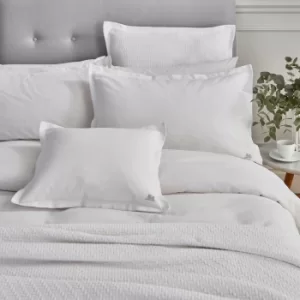 Image of Bedeck of Belfast Fine Linens Muro Double Duvet Cover, White
