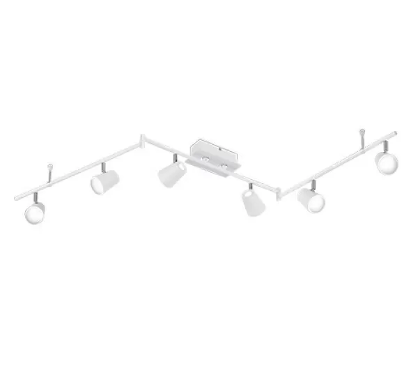 Image of Narcos Modern 6 Light Ceiling Spotlight Bar White Matt 3000K