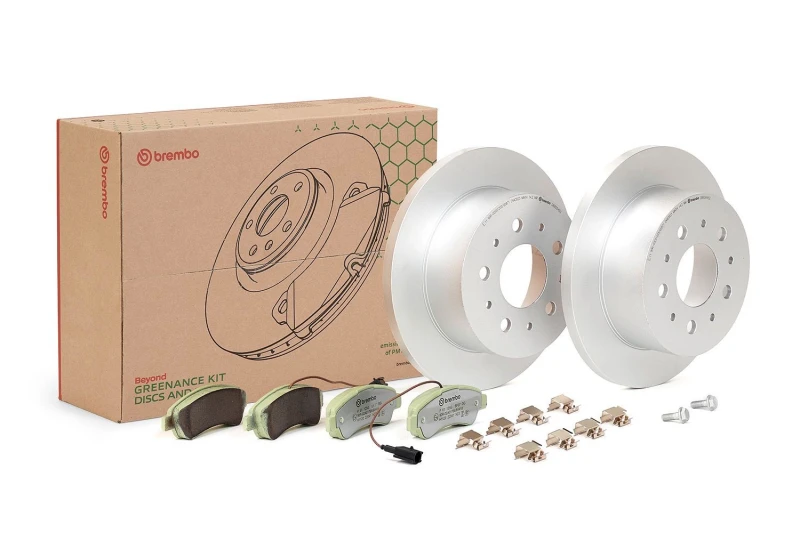 Image of BREMBO Brake discs and pads set BREMBO KT 10 005