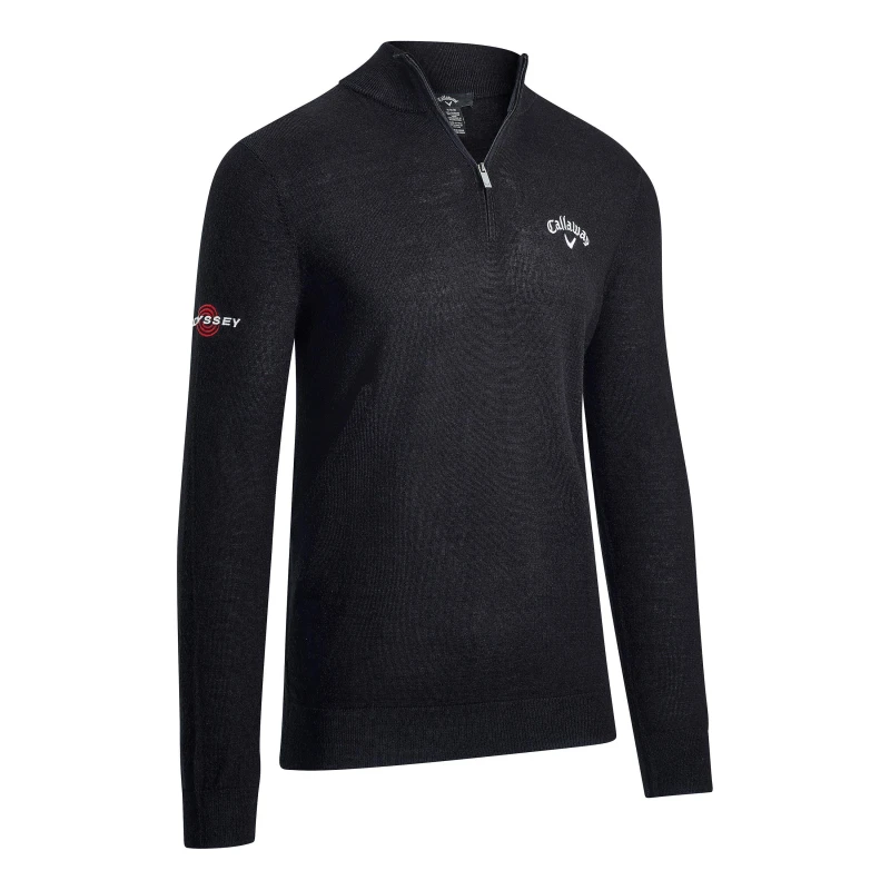 Image of Callaway Zip Sweater Mens - Black L