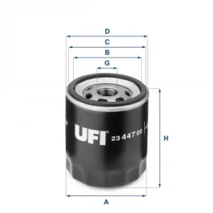 Image of 2344700 UFI Oil Filter Oil Spin-On