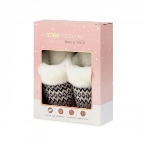 Image of Totes Totes Fairisle Mule Ld - Navy Multi