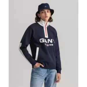 Image of Gant Retro Zip Sweatshirt - Blue