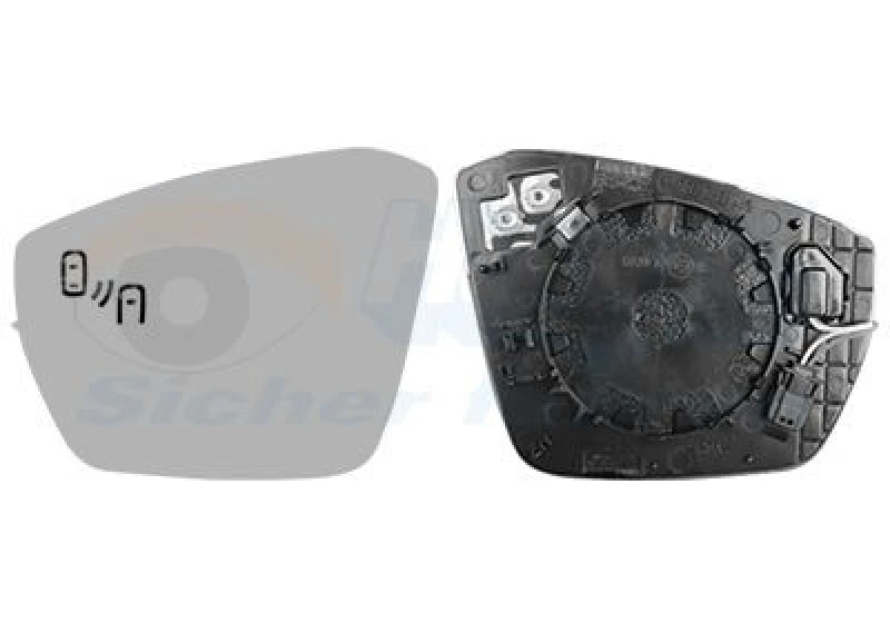 Image of VAN WEZEL Wing mirror glass VAN WEZEL 7631836