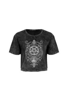 Image of Aureate Pentagram Oversized Crop Top