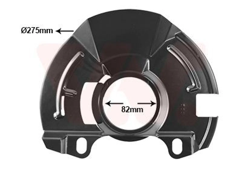 Image of VAN WEZEL Brake disc backing plate VAN WEZEL 8252372