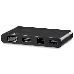 image of StarTech USB C Multiport Adapter with HDMI and VGA 1x USB A